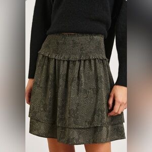 Rails Women’s Addison Skirt Olive Pebble Print - Size XL